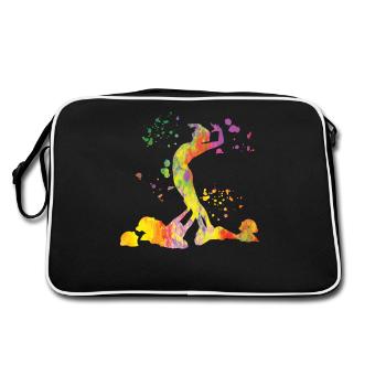 Artistic Swim Team Synchronschwimmen - Retro Tasche - Schwarz/Weiß - Hinten