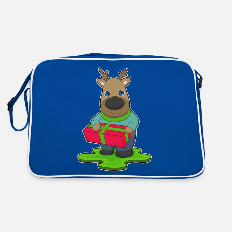 Reindeer Christmas Package Retro Bag