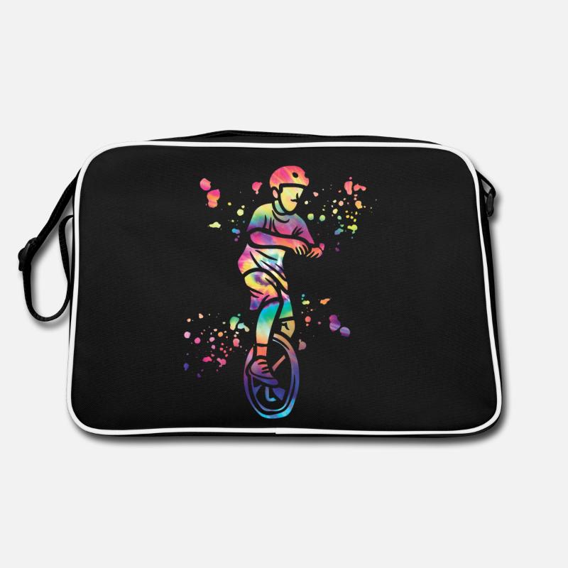 Einradfahrer Einradfahren Einrad Retro Tasche