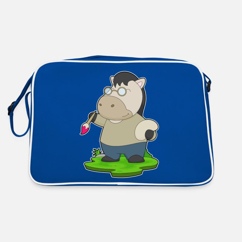 Pferd Maler Pinsel Malen Retro Tasche