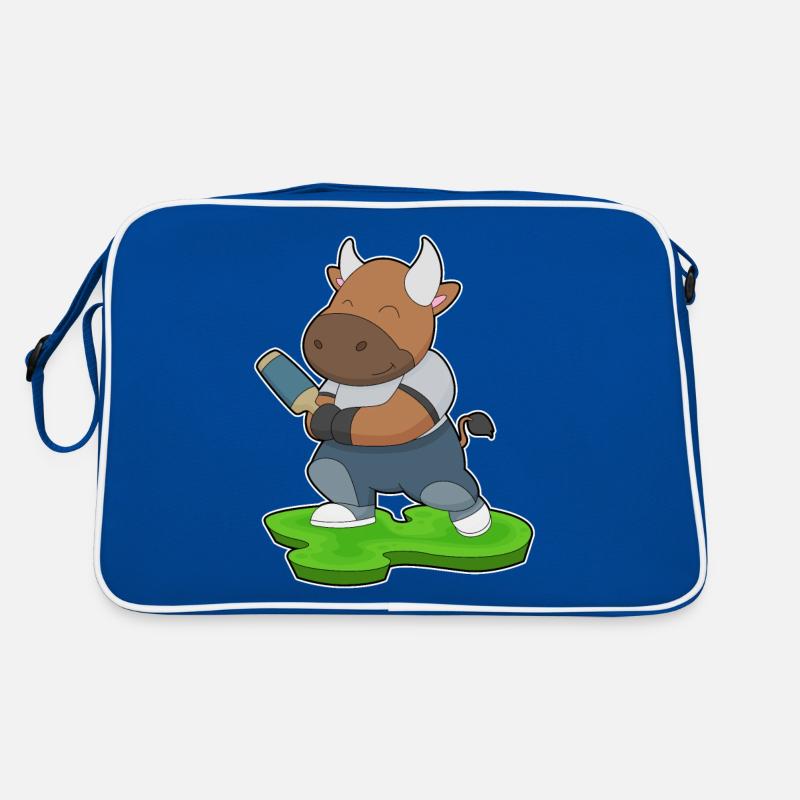 Stier Cricket Cricketschläger Retro Tasche