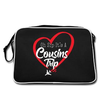 Cousin Weekend Oh Sip Its A Counsin Trip - Sac Retro - noir/blanc - Dos