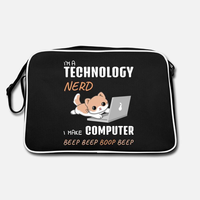 IT Computer Administrator Computerarbeit Geschenk - Retro Tasche - Schwarz/Weiß