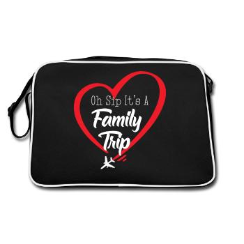 Oh Sip C’est un voyage en famille - Sac Retro - noir/blanc - Dos
