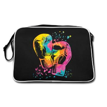 Boxing Fighter Enfants Boxer de match de boxe - Sac Retro - noir/blanc - Dos