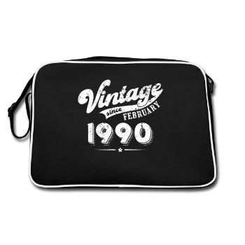 Vintage depuis février 1990 Cadeau d’anniversaire - Sac Retro - noir/blanc - Dos