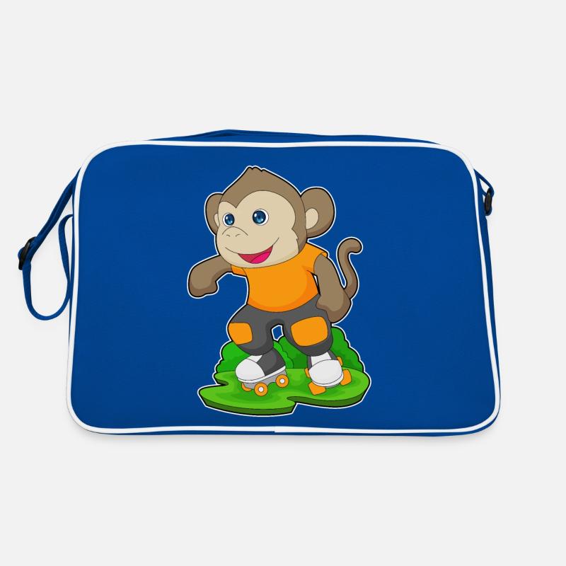 Affe Inline skating Rollschuhe Retro Tasche