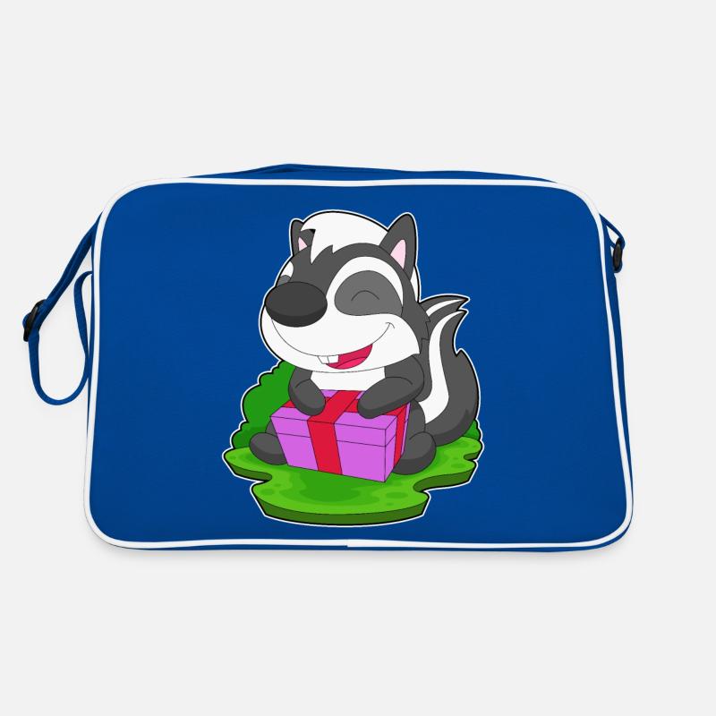 Skunk Christmas Package Retro Bag
