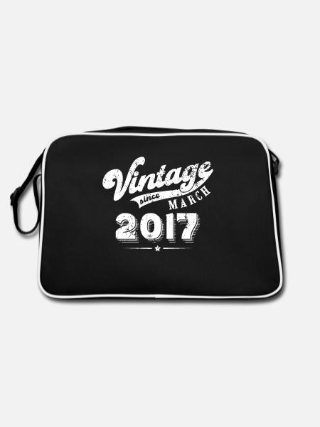 Millésime depuis Mars 2017 Cadeau d’anniversaire - Sac Retro - noir/blanc - Dos