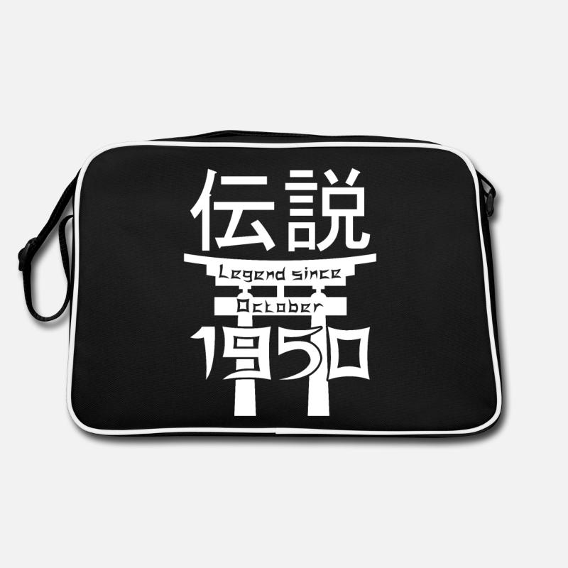 Legend since October 1950's Birthday Gift - Retro Bag - black/white