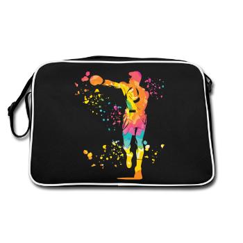 Boxing Fighter Enfants Boxer de match de boxe - Sac Retro - noir/blanc - Dos