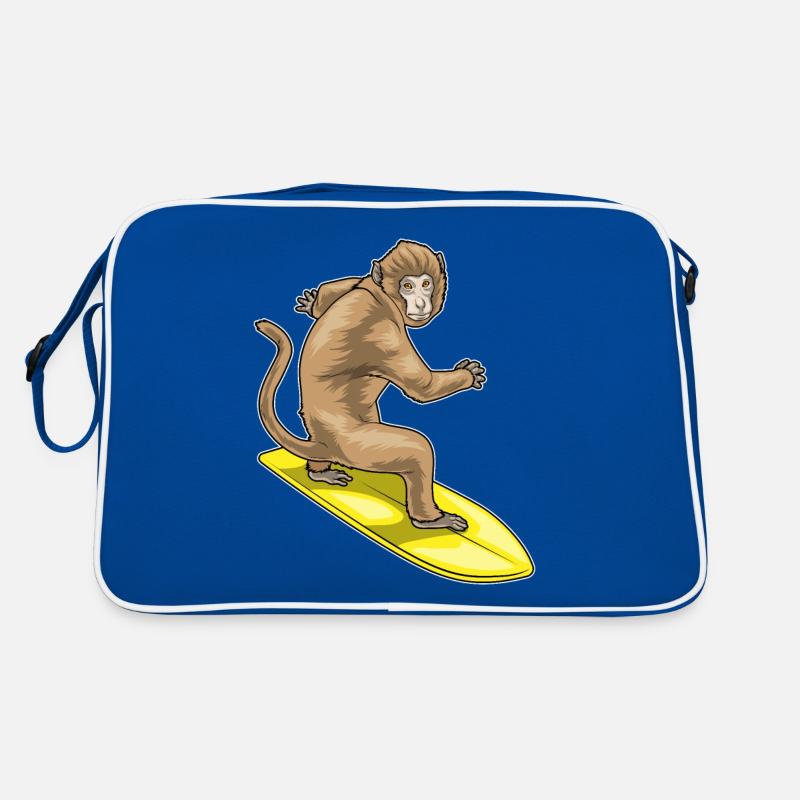 Affe Surfer Surfbrett Retro Tasche