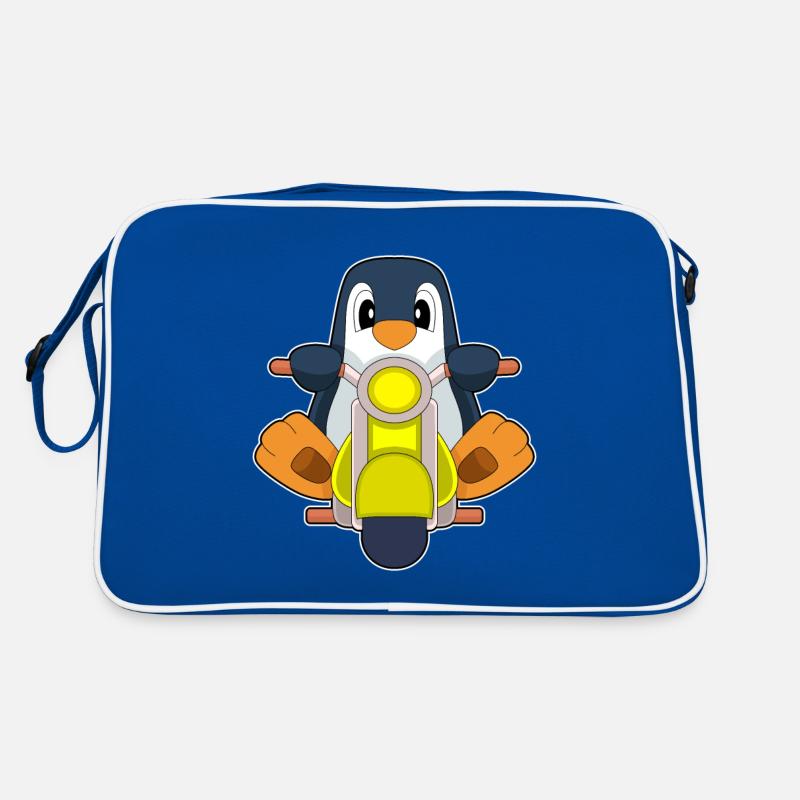 Pinguin Motorrad Retro Tasche