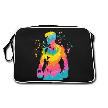 Boxing Fighter Enfants Boxer de match de boxe - Sac Retro - noir/blanc - Dos