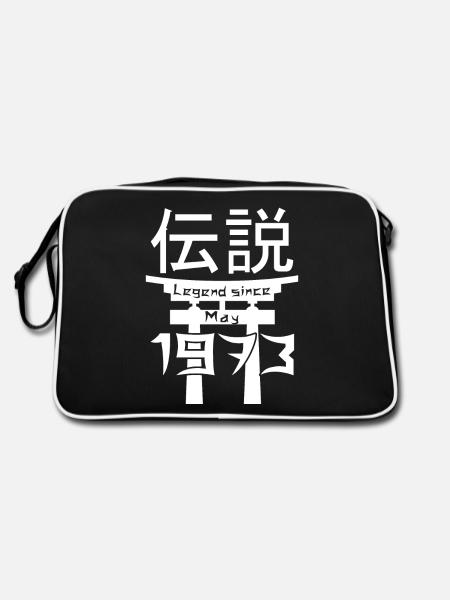 Légende depuis mai 1973 Cadeau d’anniversaire - Sac Retro - noir/blanc - Dos