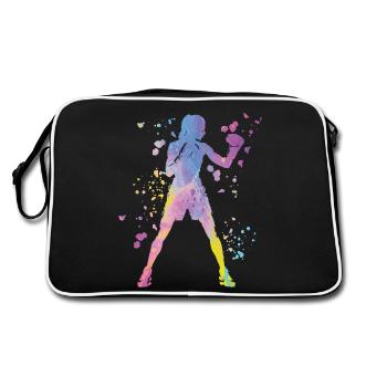 Boxing Fighter Enfants Boxer de match de boxe - Sac Retro - noir/blanc - Dos