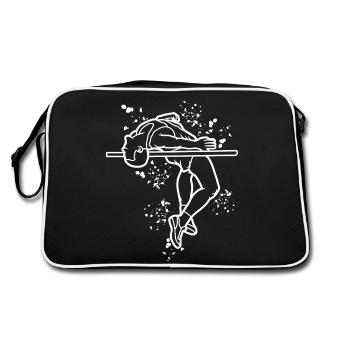 Saut en hauteur Aquarelle Saut en hauteur - Sac Retro - noir/blanc - Dos