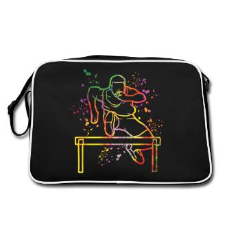 Course de haies Course d’obstacles Courses de haies pour enfants - Sac Retro - noir/blanc - Dos