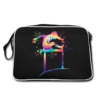 Course de haies Course d’obstacles Courses de haies pour enfants - Sac Retro - noir/blanc - Dos