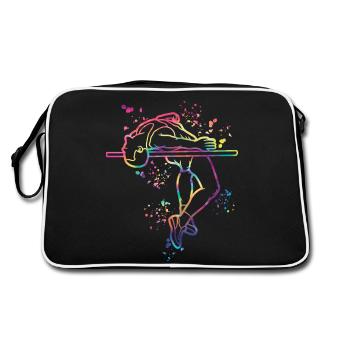 Saut en hauteur Aquarelle Saut en hauteur - Sac Retro - noir/blanc - Dos