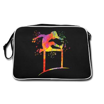 Course de haies Course d’obstacles Courses de haies pour enfants - Sac Retro - noir/blanc - Dos