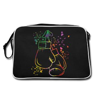 Boxing Fighter Enfants Boxer de match de boxe - Sac Retro - noir/blanc - Dos