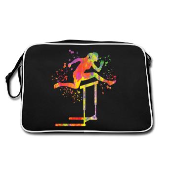 Course de haies Course d’obstacles Courses de haies pour enfants - Sac Retro - noir/blanc - Dos