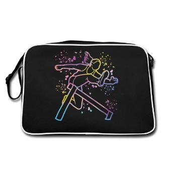 Course de haies Course d’obstacles Courses de haies pour enfants - Sac Retro - noir/blanc - Dos