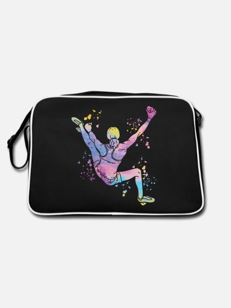 Boulderer Colorsplash Boulder Bouldering - Retro Bag - black/white - Back