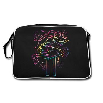 Course de haies Course d’obstacles Courses de haies pour enfants - Sac Retro - noir/blanc - Dos