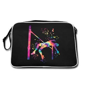 Saut en hauteur Aquarelle Saut en hauteur - Sac Retro - noir/blanc - Dos