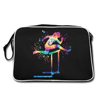 Course de haies Course d’obstacles Courses de haies pour enfants - Sac Retro - noir/blanc - Dos