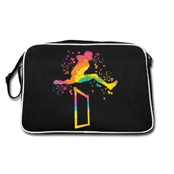 Course de haies Course d’obstacles Courses de haies pour enfants - Sac Retro - noir/blanc - Dos