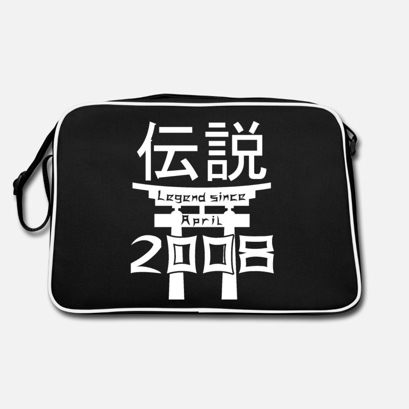 Legend since April 2008 Birthday Gift - Retro Bag - black/white