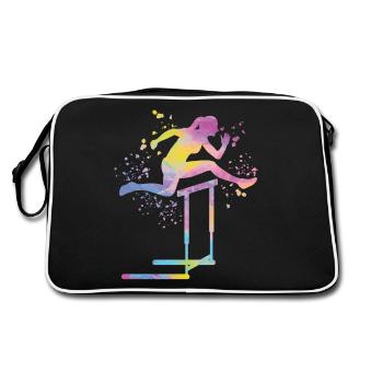 Course de haies Course d’obstacles Courses de haies pour enfants - Sac Retro - noir/blanc - Dos