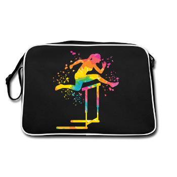 Course de haies Course d’obstacles Courses de haies pour enfants - Sac Retro - noir/blanc - Dos