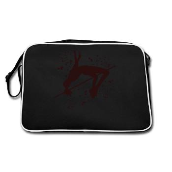 Saut en hauteur Aquarelle Saut en hauteur - Sac Retro - noir/blanc - Dos