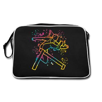 Course de haies Course d’obstacles Courses de haies pour enfants - Sac Retro - noir/blanc - Dos