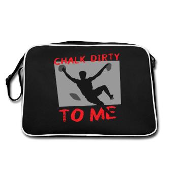 Chalk Dirty To Me Boulderer - Retro Tasche - Schwarz/Weiß - Hinten
