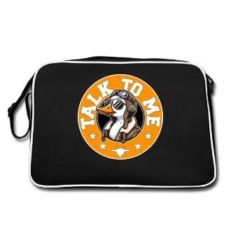 TALK TO ME GOOSE - Retro Bag - black/white - Back