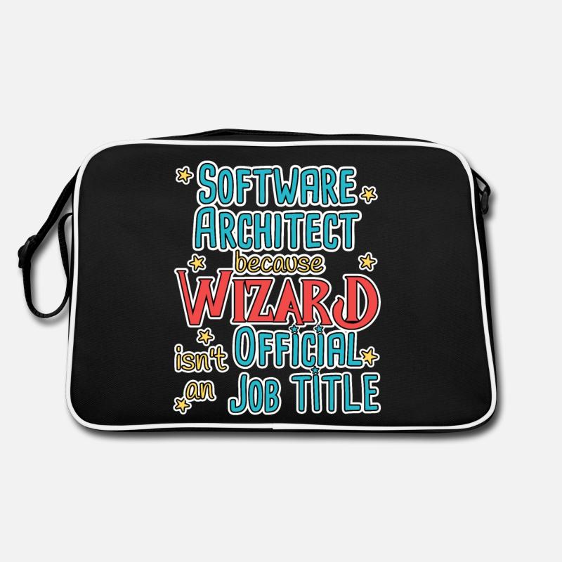 Software Architect Wizard Software Architektur Retro Tasche