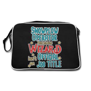 Assistant opérateur de chasse-neige Schneepflugfahrer - Sac Retro - noir/blanc - Dos