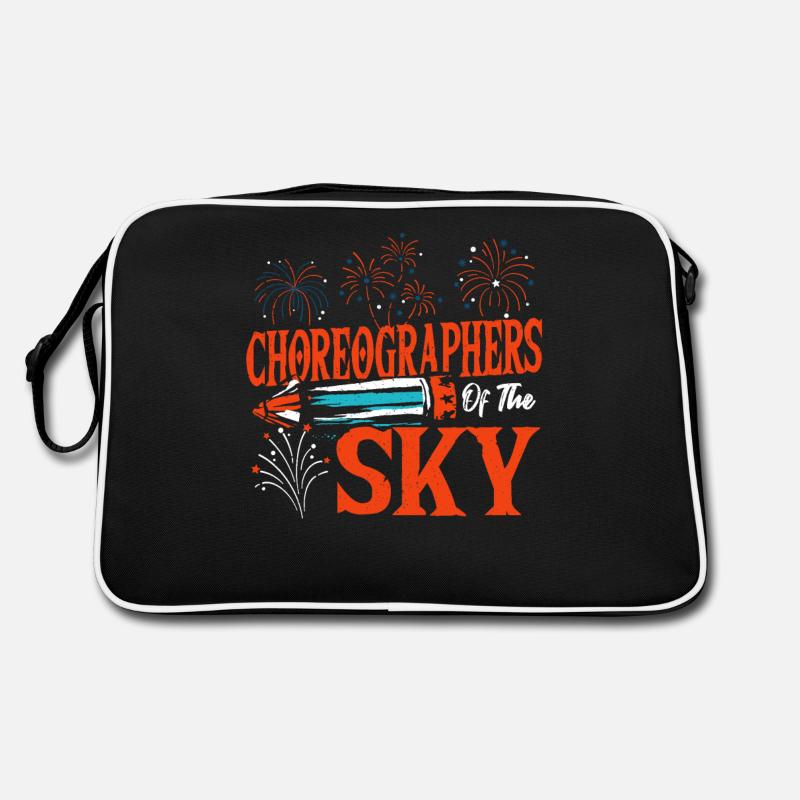 Fireworks Fire Marshal Pyro Crew - Retro Tasche - Schwarz/Weiß