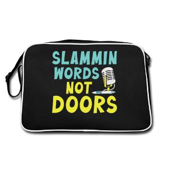 Slammin Words Not Doors Slam Poésie - Sac Retro - noir/blanc - Dos