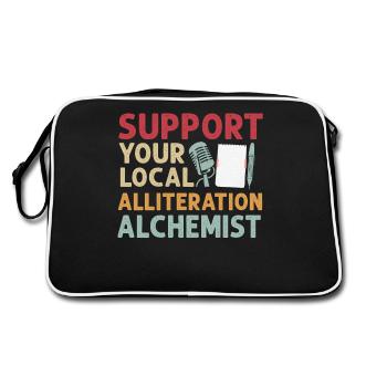 Poetry Slam Pun Warrior Slam Poetry - Retro Bag - black/white - Back
