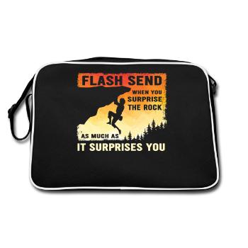 Boulderer Flash Send Bloc - Sac Retro - noir/blanc - Dos