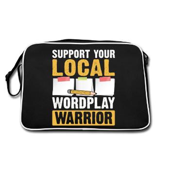 Poetry Slam Pun Warrior Slam Poetry - Retro Bag - black/white - Back