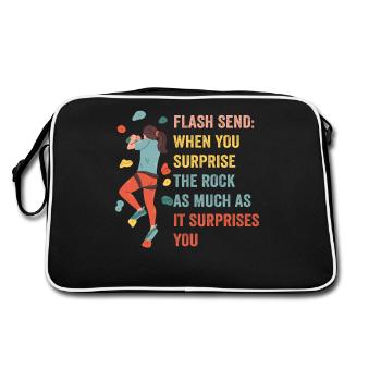 Boulderer Flash Send Bloc - Sac Retro - noir/blanc - Dos