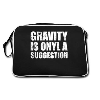 La gravité n’est qu’une suggestion de bloc - Sac Retro - noir/blanc - Dos