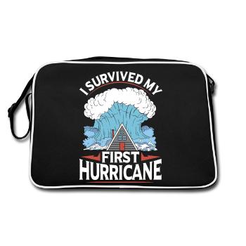 Vent, Tempête, Tempête, Cyclone, Ouragan - Sac Retro - noir/blanc - Dos